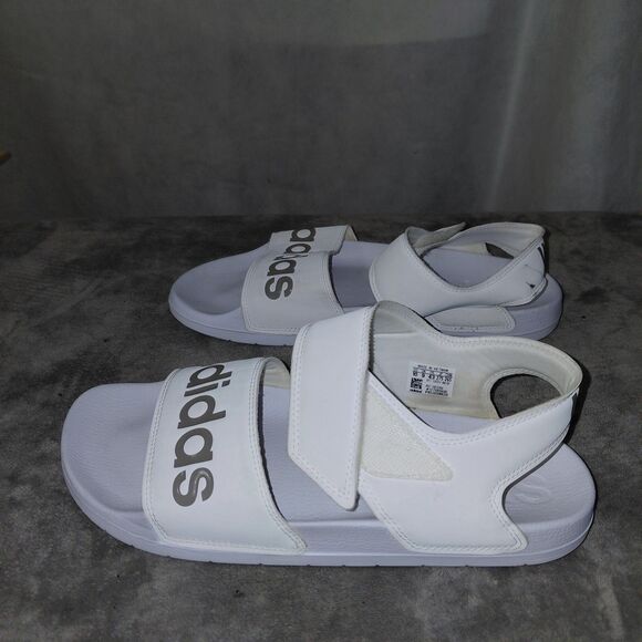 Adidas Adilette Strappy Sandal Womens Size 10 White Champagne Adjustable Slide - Picture 5 of 14